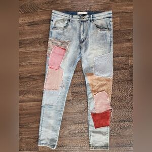 kdnk Pattern Jeans & Patchwork Jeans Size 36 Skinny